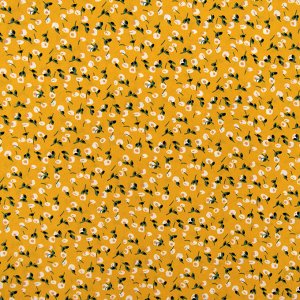 Ткань на отрез Прадо Цветы на желтом