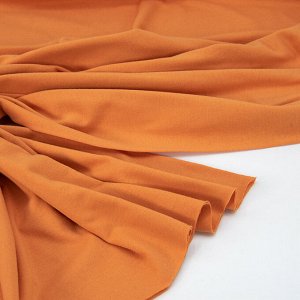 Ткань на отрез кулирка M-3076 цвет оранжевый