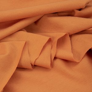 Ткань на отрез кулирка M-3076 цвет оранжевый