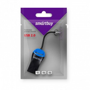 Картридер Smartbuy 711, USB 2.0 - MicroSD, (SBR-711-B)