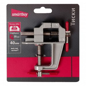 Тиски 40 мм, с зажимами для детали и крепления к столу Smartbuy Tools (SBT-TM-40P1)