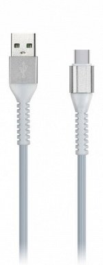 Дата-кабель Smartbuy Type C кабель в TPE оплетке Flow 3D, 1м. металлический наконечник,