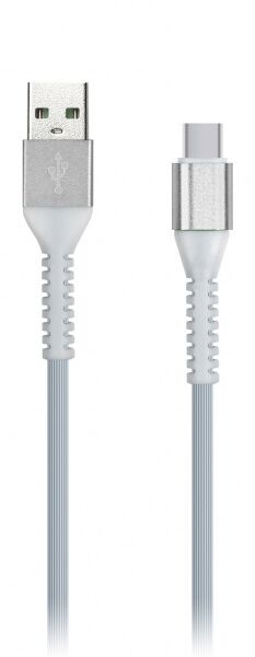 Дата-кабель Smartbuy Type C кабель в TPE оплетке Flow 3D, 1м. металлический наконечник,