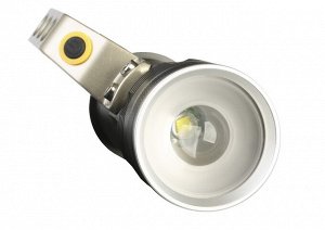 Аккумуляторный светодиодный фонарь CREE T6 10Вт с системой фокусировки луча, металлический с ручкой, IP54 (SBF-32-H)