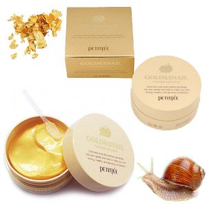 Гидрогелевые патчи для глаз на основе золота и улиточного муцина Petitfee Gold & Snail Hydrogel Eye Patch, 60 шт
