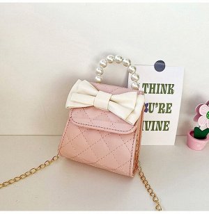 Миниатюрная сумка с бантиком, цвет розовый