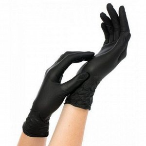 NitriMax Перчатки нитриловые неопудренные смотровые S, черный
