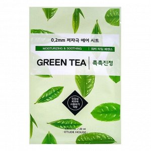 Etude Тканевая маска для лица с экстрактом зелёного чая / 0.2 Therapy Air Mask Green Tea, 20 мл