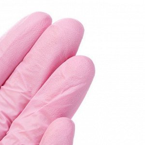 NitriMax Перчатки нитриловые неопудренные смотровые XS, розовый