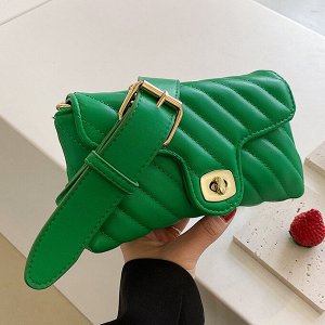 Поясная сумка-клатч на цепочке, цвет зеленый