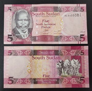 Южный судан 5 фунтов 2017 UNC