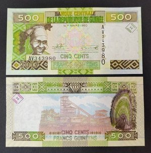 Гвинея 500 франков 2006-2017 UNC