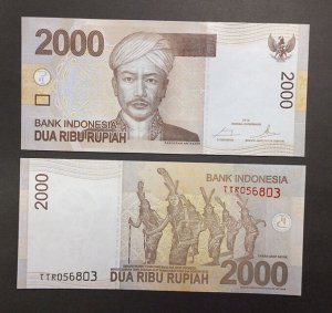 Индонезия 2000 рупий 2014 UNC