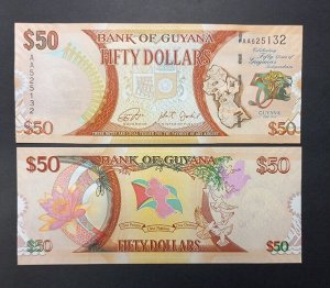 Гайана 50 долларов 2016 UNC