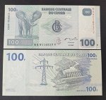 Конго 100 франков 2007 UNC