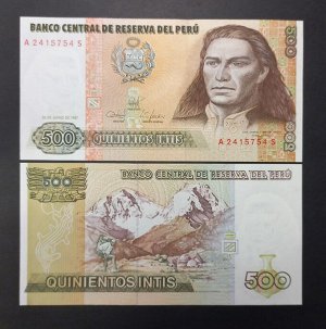 Перу 500 инти 1987 UNC
