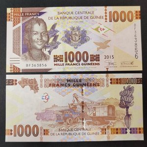 Гвинея 1000 франкков 2017 UNC