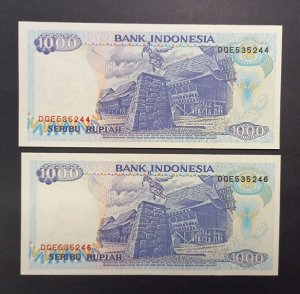 Индонезия 1000 рупий 1998UNC