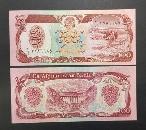 Афганистан 100 афгани 1991 UNC