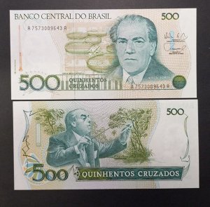 Бразилия 500 крузейро 1988 UNC