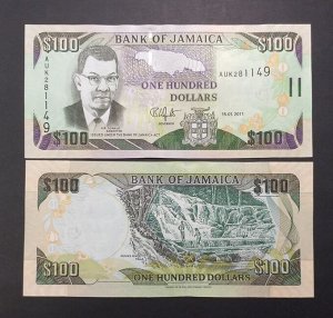 Ямайка 100 долларов 2011 UNC