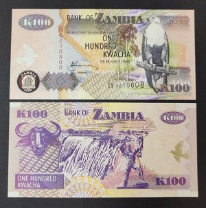 Замбия 100квача 2006 UNC