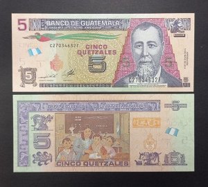 Гватемала 5 кецаль 2014 UNC
