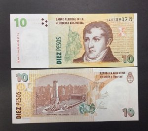 Аргентина 10 песо 2005 UNC