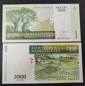 Мадагаскар 2000 арирари 2009 UNC