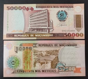 Мозамбик 50000 меетикаль 1993 UNC