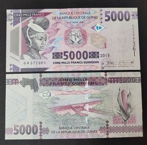 Гвинея 5000 франков 2015 UNC