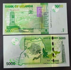 Уганда 5000 франков 2013 UNC