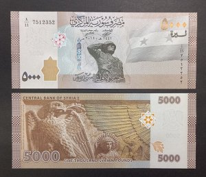 Сирия 5000 фунтов 2019 UNC