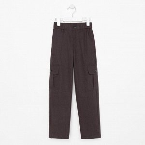 Брюки для мальчика MINAKU: Casual collection цвет коричневый, рост