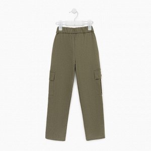 Брюки для мальчика MINAKU: Casual collection, хаки, рост, см