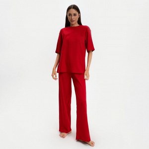 Комплект женский (футболка и брюки) KAFTAN Basic красный