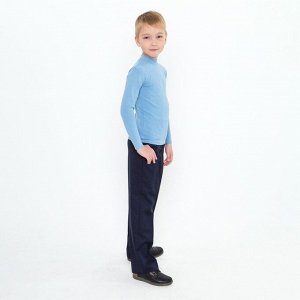 Брюки для мальчика, цвет темно-синий, рост 128 см (32)