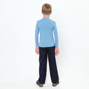Брюки для мальчика прямые с посадкой на талии, цвет темно-синий, рост 164 см (42/M)