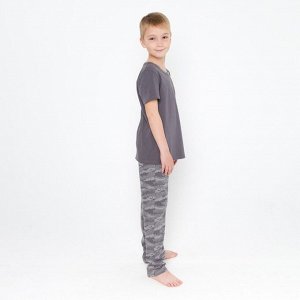 Пижама для мальчика А.11492, цвет серый, рост 140 см