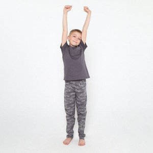 Пижама для мальчика А.11492, цвет серый, рост 140 см