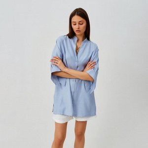Рубашка женская MINAKU: Casual collection цвет голубой
