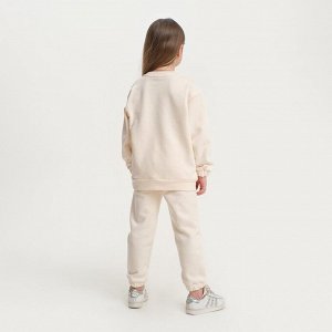 Костюм детский (свитшот, брюки) KAFTAN "Basic line", размер 32 (110-116), цвет бежевый