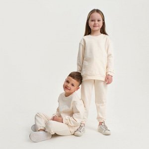 Костюм детский (свитшот, брюки) KAFTAN "Basic line", размер 32 (110-116), цвет бежевый