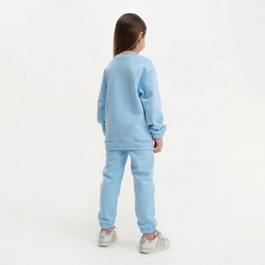 Костюм детский (свитшот, брюки) KAFTAN "Basic line", размер 30 (98-104), цвет голубой