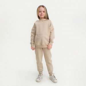 Костюм детский (худи, брюки) KAFTAN Basic line 32 (110-116 см), цвет кофейный