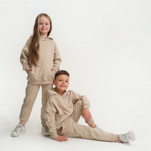 Костюм детский (худи, брюки) KAFTAN Basic line 32 (110-116 см), цвет кофейный