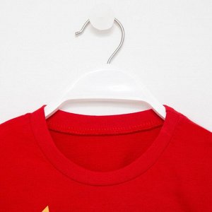 BEBUS Комплект (футболка/шорты) для мальчика, цвет красный, рост 110