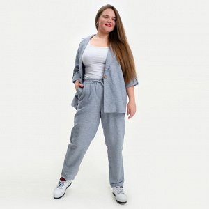 Брюки женские MIST plus-size, цвет голубой