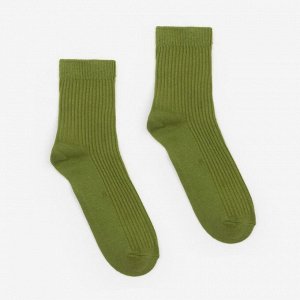 Носки женские MINAKU цвет зелёный, размер 36-39 (23-25 см)
