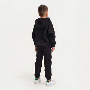 Костюм детский (худи, брюки) KAFTAN &quot;Basic line&quot;, размер 38 (146-152), цвет чёрный